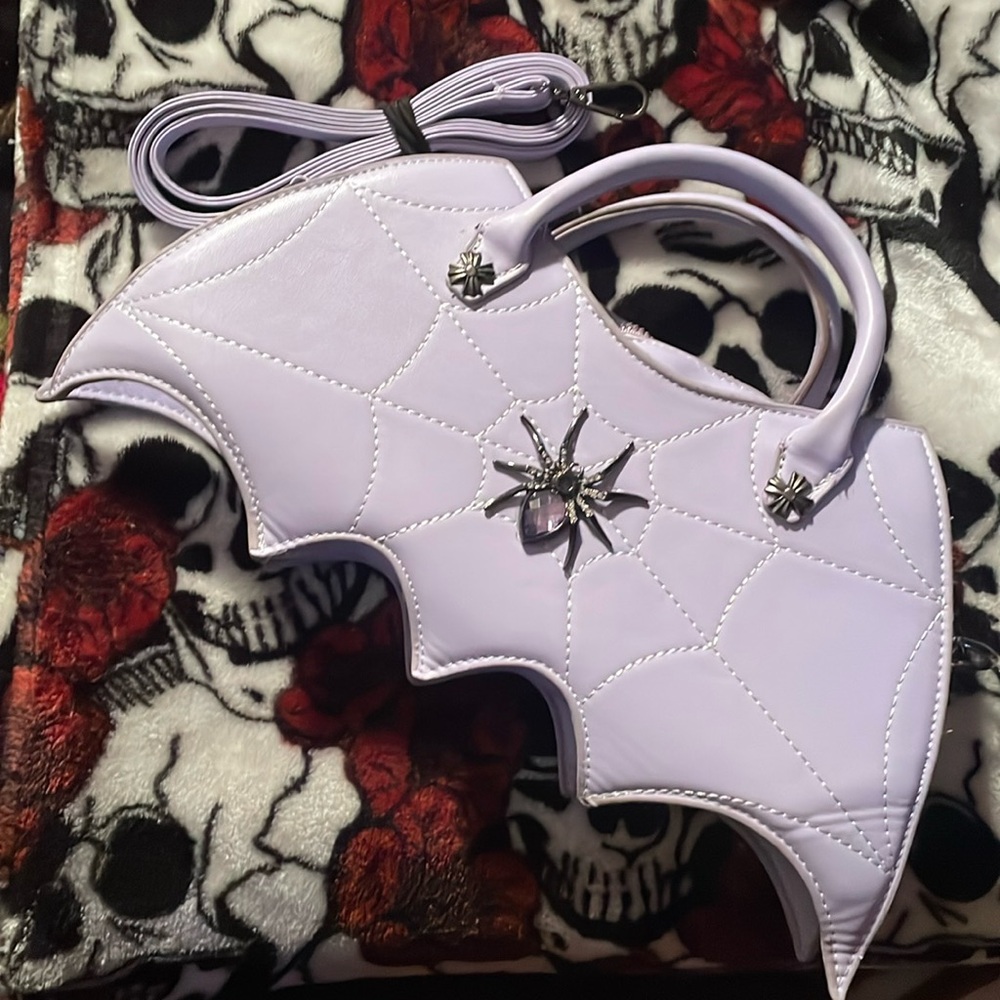 Purple Spiderweb purse